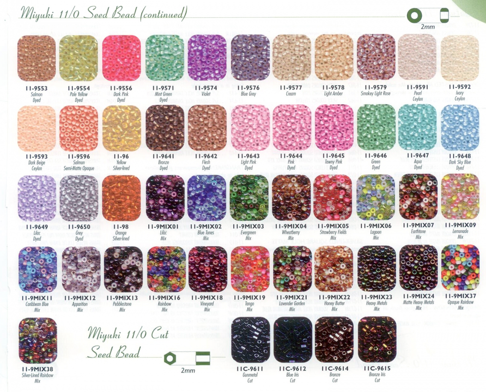 Miyuki Delica Color Chart